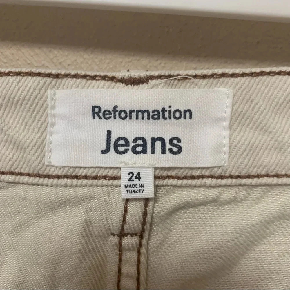 Reformation Cowboy High Rise Straight Jeans in Almond Size 24 - Picture 8 of 15